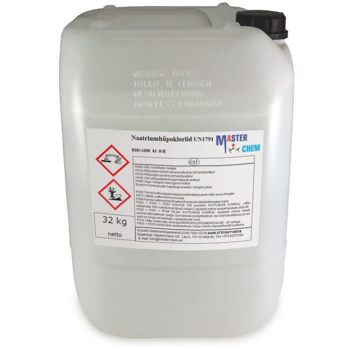 Sodium hypochlorite 12 - 15% (CAS 7681-52-9) 25l MaterChem