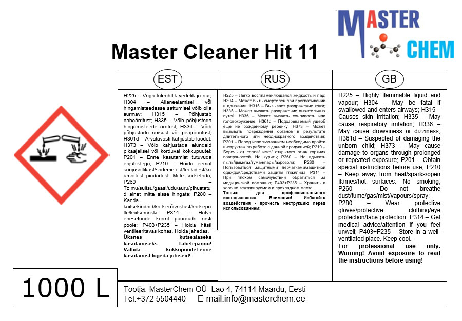 Master Cleaner Hit 11 Master Cleaner Hit 11