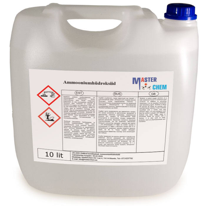 Ammoniaklösning (CAS 1336-21-6) 10l MaterChem