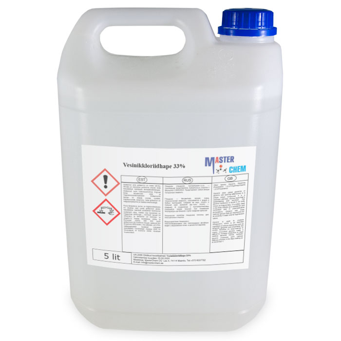 Hydrochloric Acid 33%, 37% (CAS 7647-01-0)