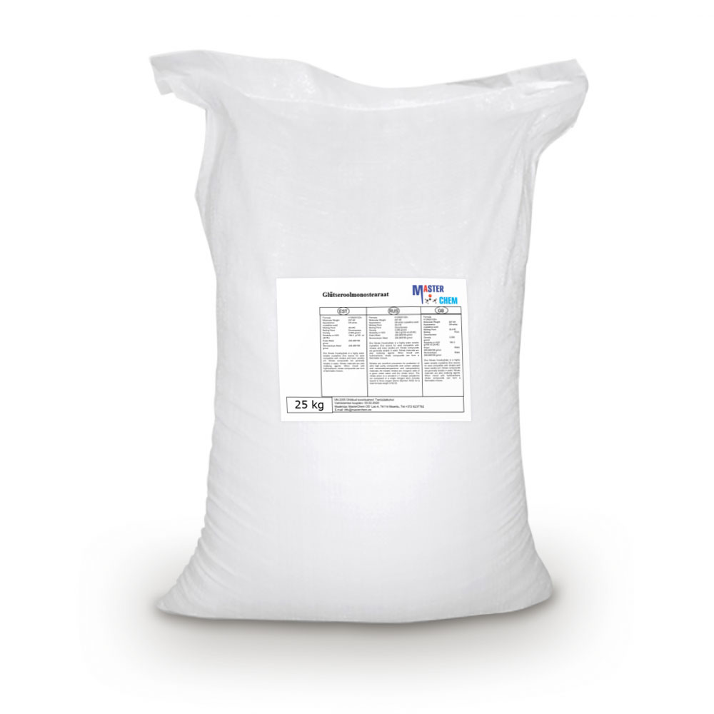 Glycerolmonostearat (CAS 123-94-4) 25kg MasterChem Glycerolmonostearat (CAS 123-94-4) 25kg MasterChem