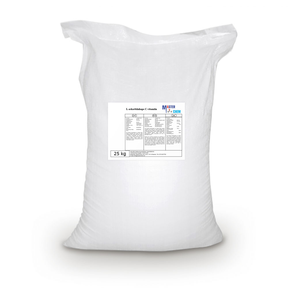 L-Ascorbic Acid (CAS 50-81-7) 25kg MasterChem L-Ascorbic Acid (CAS 50-81-7) 25kg MasterChem