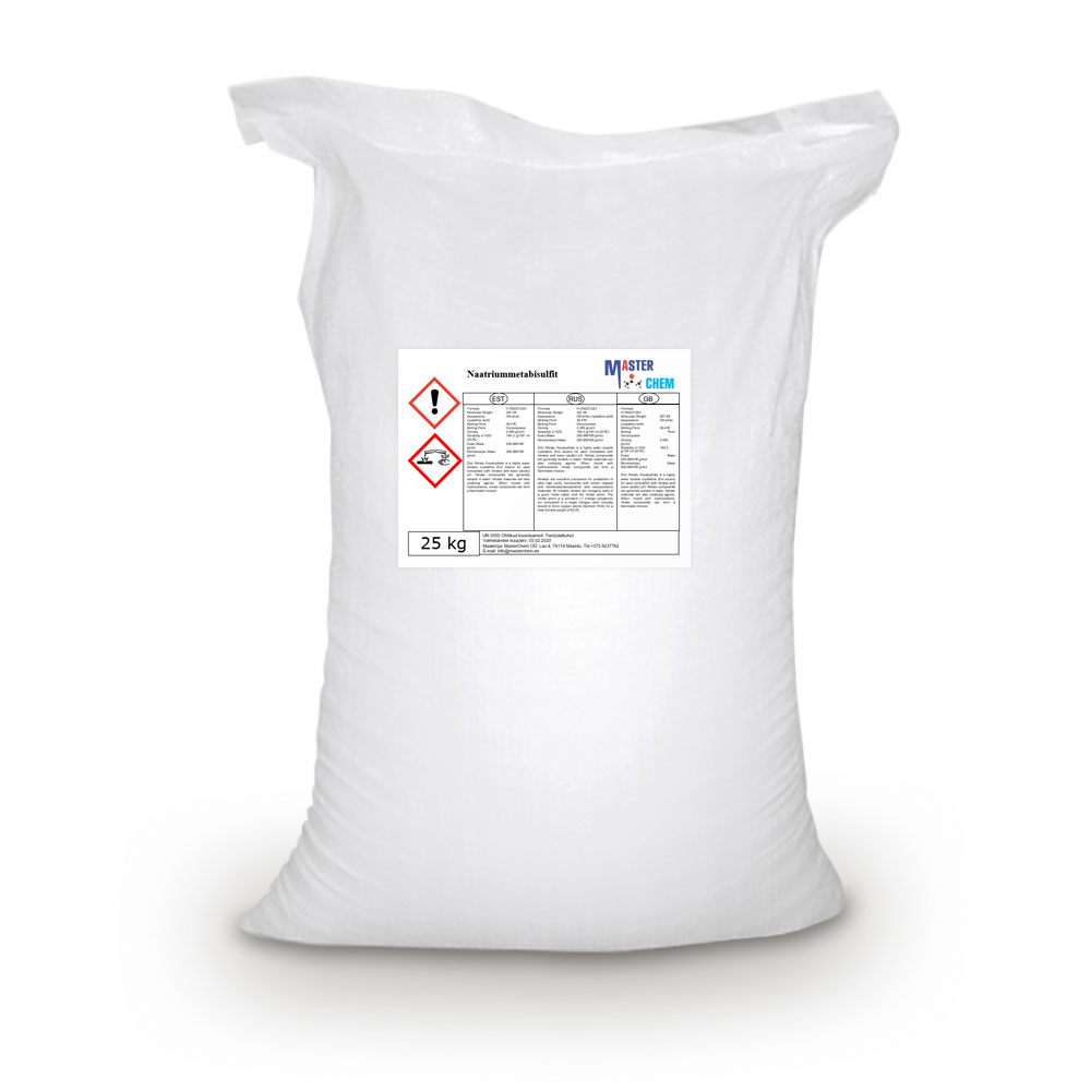 Sodium metabisulfite (CAS 7681-57-4) 25kg MasterChem Sodium metabisulfite (CAS 7681-57-4) 25kg MasterChem