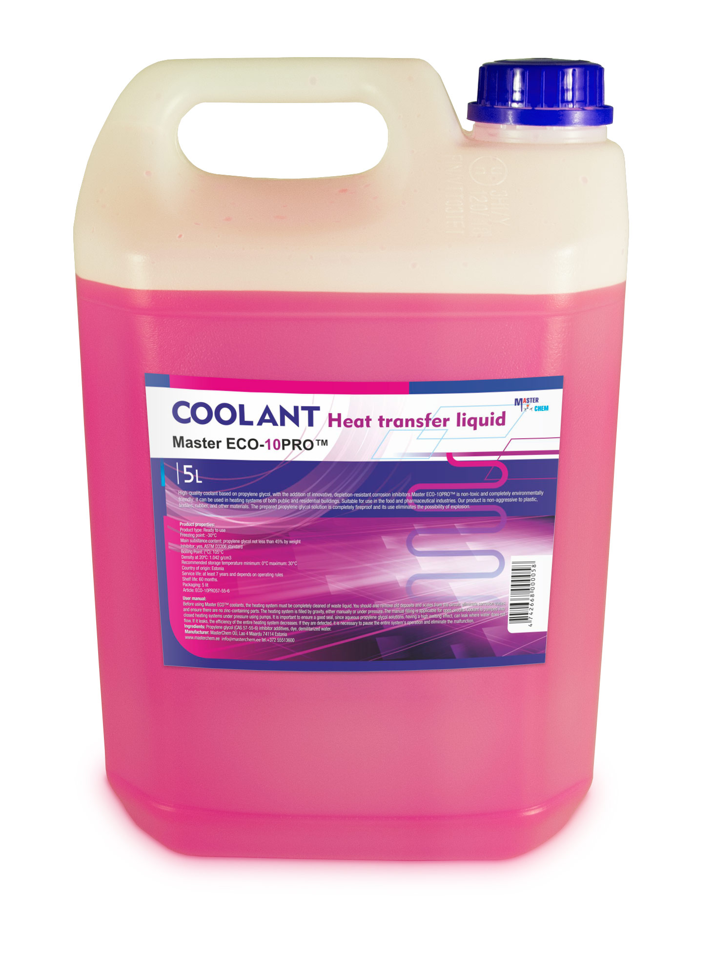 Coolant Master ECO-10PRO™ värmeöverföringsvätska 5L Coolant Master ECO-10PRO™ värmeöverföringsvätska 5L